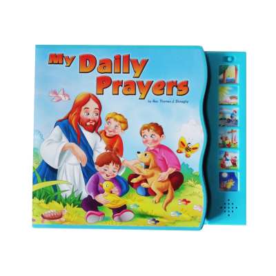 High Quality Soft EVA Sound Book for Toddlers ,Eco-friendly Music Book with 6 Buttons, Bible Books for Little Prayers