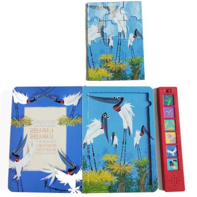 New Activity Board Sound Book with 6 Buttons Sound Module and Nice Jigsaw Puzzles, OEM Book Printing Service